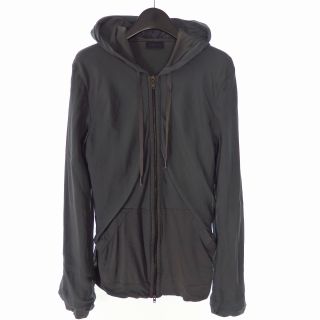 ランバン(LANVIN)のランバン LANVIN ルカ期 シルクシフォン ジップパーカー XS グレー(パーカー)