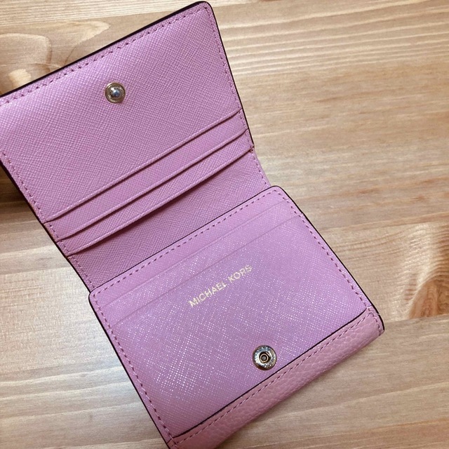 【美品】MICHAEL KORS 短財布 ピンク レザー マイケルコース
