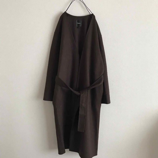 セオリー 美品 Luxe New Divide Collarless Coat - ロングコート