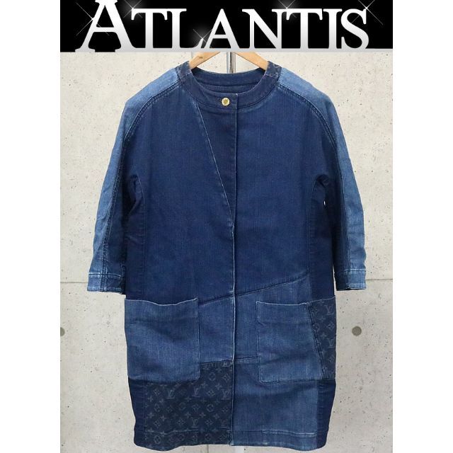 人気新品入荷 LOUIS VUITTON - 銀座店 ルイヴィトンレディースモノグラムノーカラデニム size34 90094 ロングコート