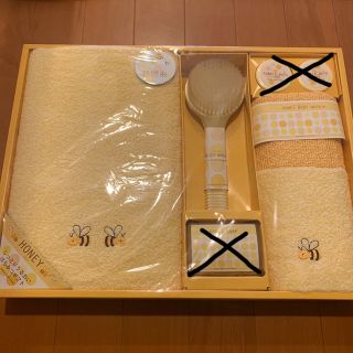 【新品】はちみつタオルブラシセット(タオル/バス用品)