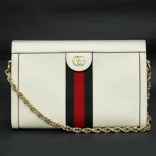 グッチ(Gucci)のグッチ オフィディア GG スモール チェーン ショルダーバッグ 斜め掛け カーフスキン レザー ホワイト 白 503877 GUCCI（新品・未使用品）(ショルダーバッグ)