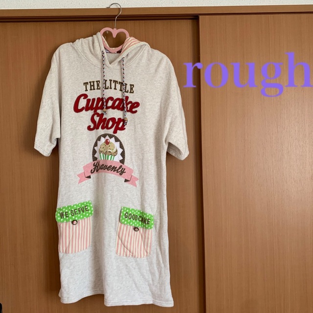 rough(ラフ)の【rough】ロングパーカー♡ワンピース♡チュニック♡カップケーキ レディースのトップス(パーカー)の商品写真