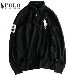 ポロラルフローレン(POLO RALPH LAUREN)の【POLO RALPH LAUREN】長袖ポロシャツ　黒　M〜L相当★(ポロシャツ)