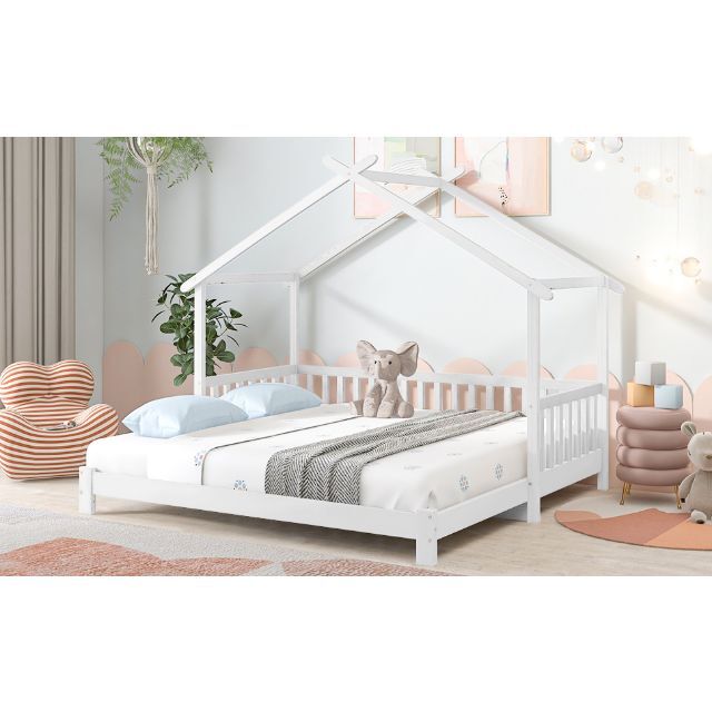 ソファベッド木製伸長式ベッドシングル2way すのこベッド子供ベッド(ホワイト)