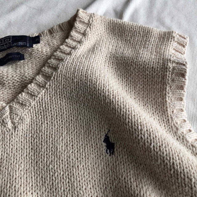 POLO RALPH LAUREN(ポロラルフローレン)のヴィンテージ ポロラルフローレン ニットベスト M レディースのトップス(ベスト/ジレ)の商品写真