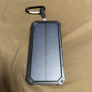 Aedon モバイルバッテリー 15000mAh ソーラーチャージャー 2USB(バッテリー/充電器)