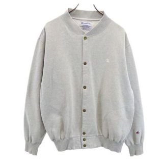 チャンピオン(Champion)のチャンピオン スウェットジャケット XL グレー系 Champion ロゴ刺繍 裏起毛 メンズ 【中古】  【230124】(ダッフルコート)