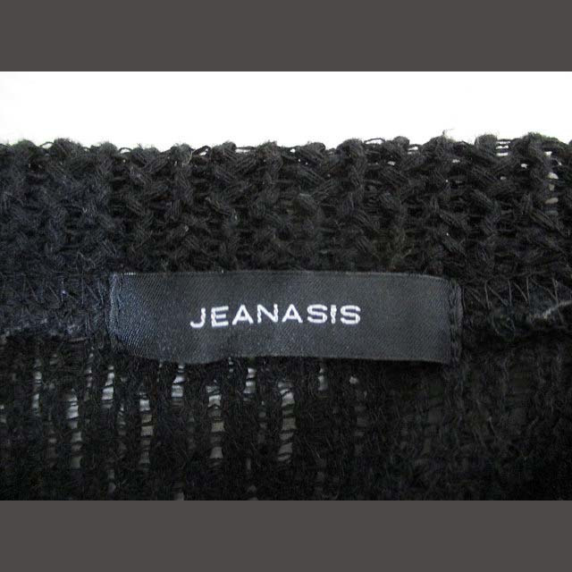 JEANASIS(ジーナシス)のジーナシス JEANASIS メッシュ ニット セーター プルオーバー F 黒 レディースのトップス(ニット/セーター)の商品写真