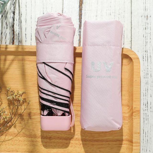 軽量 コンパクト　折り畳み傘 遮光 100% UV 晴雨兼用 防水  ピンク レディースのファッション小物(傘)の商品写真