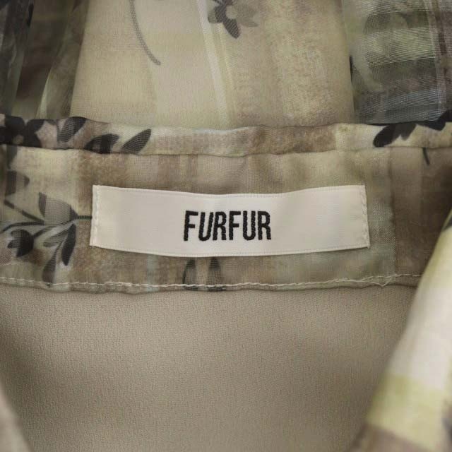 fur fur(ファーファー)のファーファー 22AW シアーフラワーチェックブラウス シャツ 長袖 ONE レディースのトップス(シャツ/ブラウス(長袖/七分))の商品写真