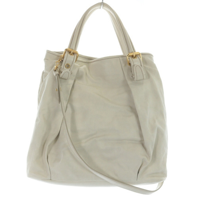 miumiu(ミュウミュウ)のミュウミュウ ショルダーバッグ ハンドバッグ 2way 白 レディースのバッグ(ショルダーバッグ)の商品写真