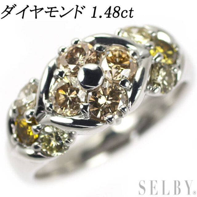 最大の割引 K18WG ブラウン/トリートイエロー D1.48ct リング