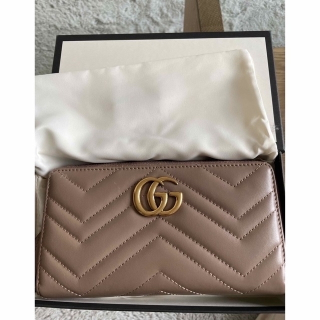 Gucci(グッチ)のm♡様専用ページGUCCI 財布 レザー ピンクベージュ グッチ レディースのファッション小物(財布)の商品写真