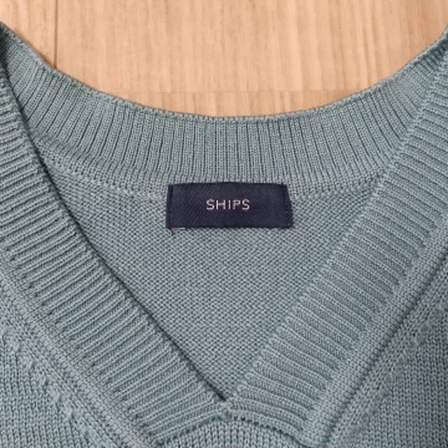 SHIPS(シップス)のSHIPS シップス Vネックニット ライトブルー レディースのトップス(ニット/セーター)の商品写真