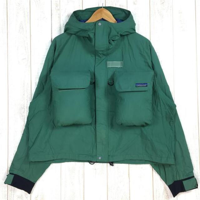 MENs L  パタゴニア 1992 SST ジャケット Salmon-Steelhead-Trout Jacket チャイブ×サファイア フーディ フィッシング ビンテージ 入手困難 PATAGONIA 8177 Chive / Sapphire グリーン系生産時期