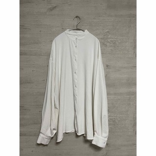 apres jour mignon 袖ボリュームバンドカラーシャツ　ホワイト(シャツ/ブラウス(長袖/七分))