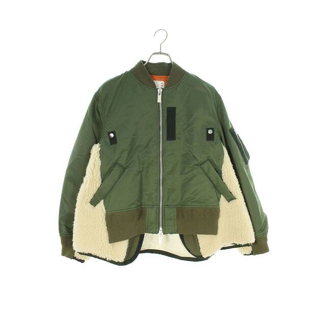 Sacai ジャケット Nylon Twill 　MA-1 ボア サカイ　カーキ