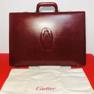 Cartier - 【美品】☆CARTIER  マスト アタッシュケース トランクケース ボルドー