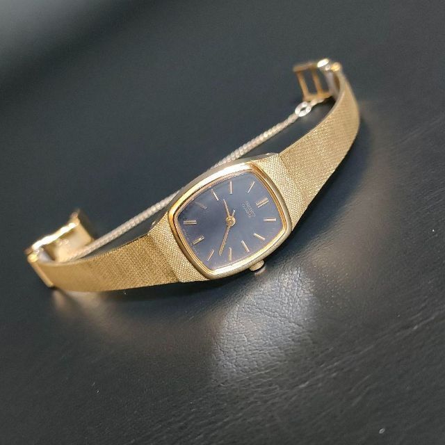 SEIKO - 希少 美品【稼働品】SEIKO セイコー ゴールド ブラック
