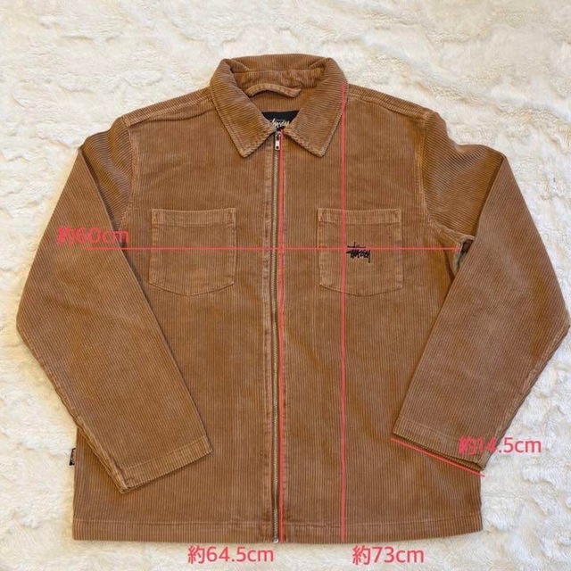 STUSSY - STUSSY コーデュロイ ジャケット ジップ シャツ 新品 L STUSSY - STUSSY コーデュロイ ジャケット ジップ シャツ 新品 L