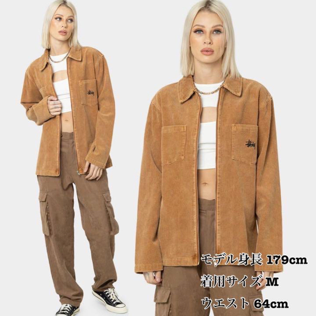 STUSSY - STUSSY コーデュロイ ジャケット ジップ シャツ 新品 L STUSSY - STUSSY コーデュロイ ジャケット ジップ シャツ 新品 L