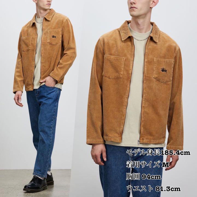 STUSSY - STUSSY コーデュロイ ジャケット ジップ シャツ 新品 L STUSSY - STUSSY コーデュロイ ジャケット ジップ シャツ 新品 L
