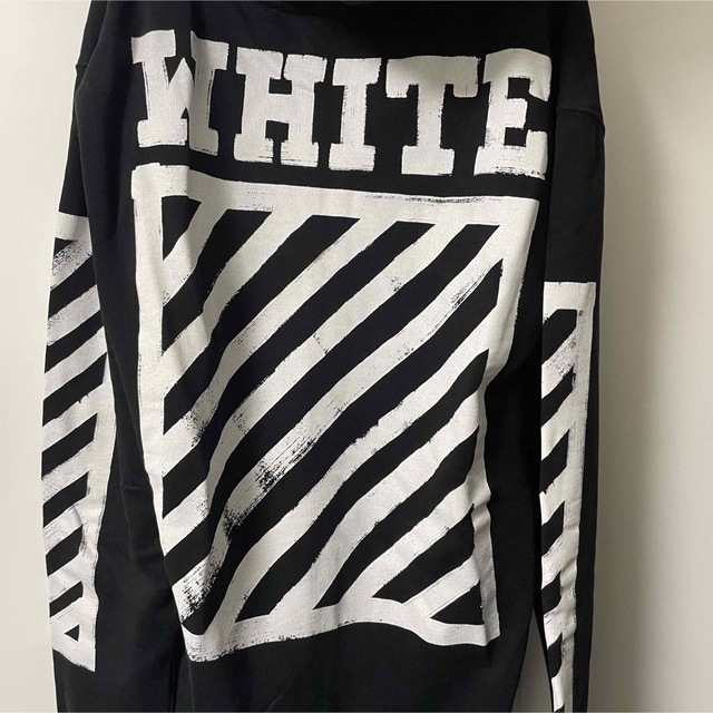 OFF-WHITE(オフホワイト)のoff-white オフホワイト パーカー ジップ 黒 L メンズのトップス(パーカー)の商品写真