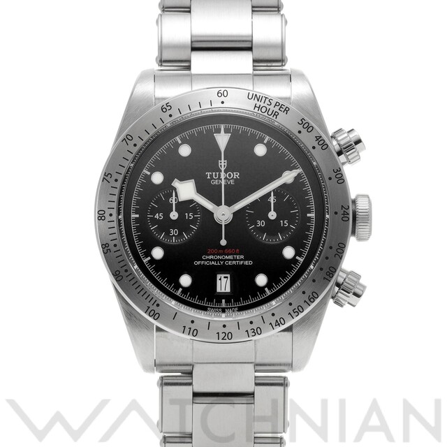 非常に高い品質 79350 TUDOR チュードル / チューダー 中古 - Tudor ブラック 腕時計 メンズ 腕時計(アナログ)