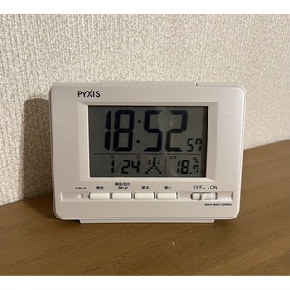 セイコー 卓上　電波時計　デジタル カレンダー 温度 (置時計)