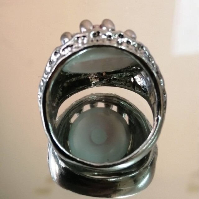 【SALE】リング メンズ アクセサリー レッド 目玉 指輪 22号 レディースのアクセサリー(リング(指輪))の商品写真