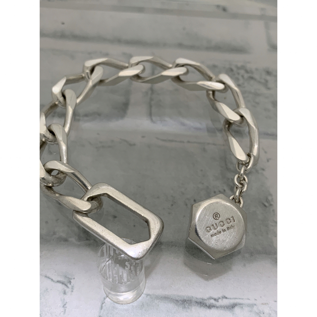美品】OLD GUCCI オールドグッチ ブレスレット フィガロ ヘキサゴン