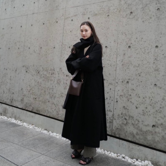 Ameri VINTAGE(アメリヴィンテージ)のrandeboo  muffler docking wool coat レディースのジャケット/アウター(ロングコート)の商品写真