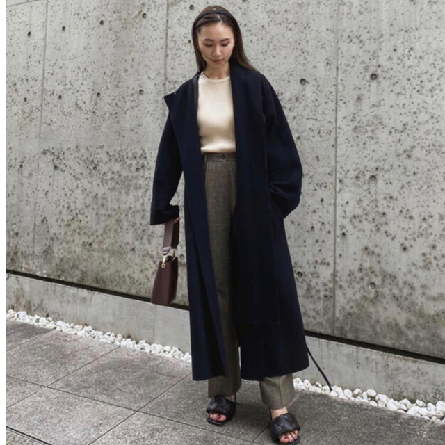 ロングコートrandeboo  muffler docking wool coat