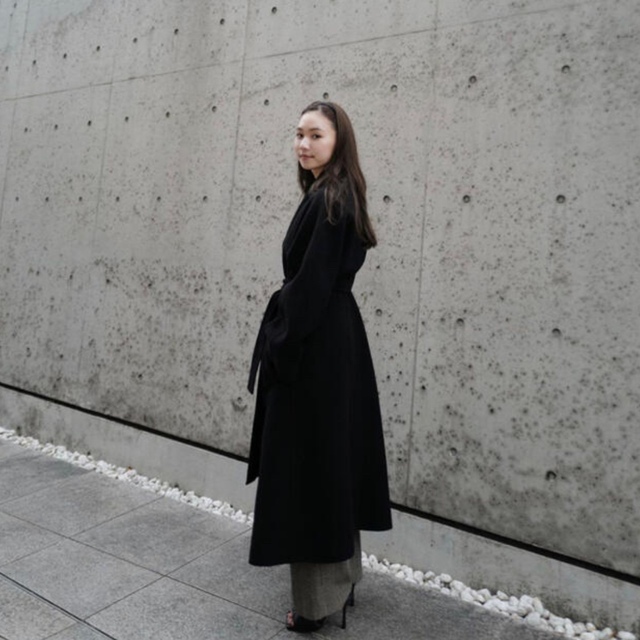 ロングコートrandeboo  muffler docking wool coat