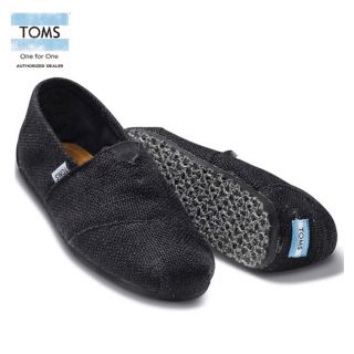 トムズ(TOMS)の★TOMS Classics Black Burlapスリッポン★黒26cm(スリッポン/モカシン)