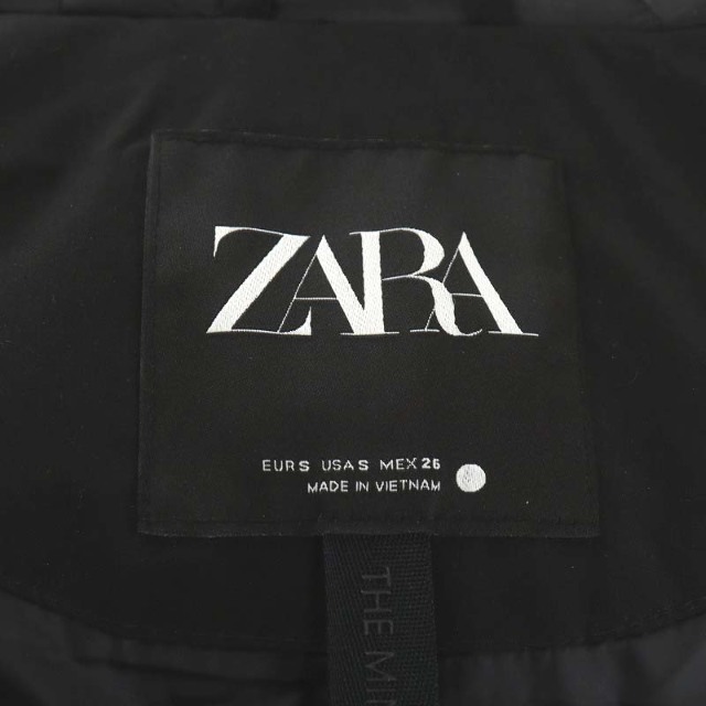 ZARA(ザラ)のザラ フード付きオーバーサイズパーカ 中綿コート ファー アウター S 黒 レディースのジャケット/アウター(その他)の商品写真