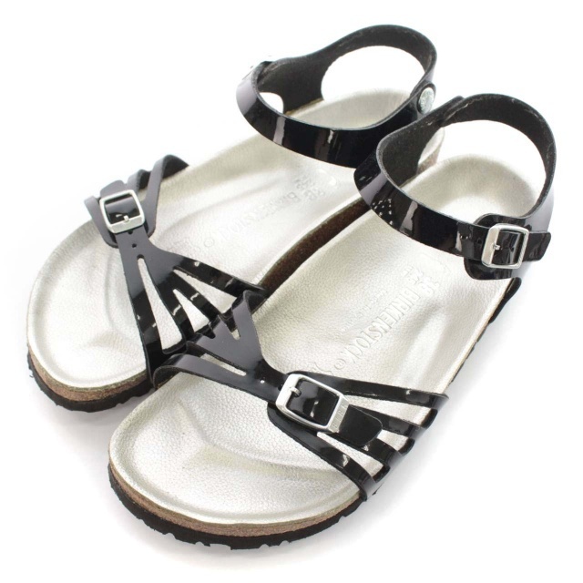 BIRKENSTOCK(ビルケンシュトック)のビルケンシュトック Bali サンダル フラット エナメル 24.5cm 黒 レディースの靴/シューズ(サンダル)の商品写真