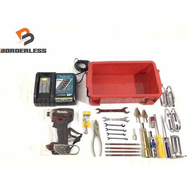 ☆品☆makita マキタ 18V充電式インパクトドライバー TD172D オーセンティックレッド/赤 本体 充電器(DC18RC)付 64771