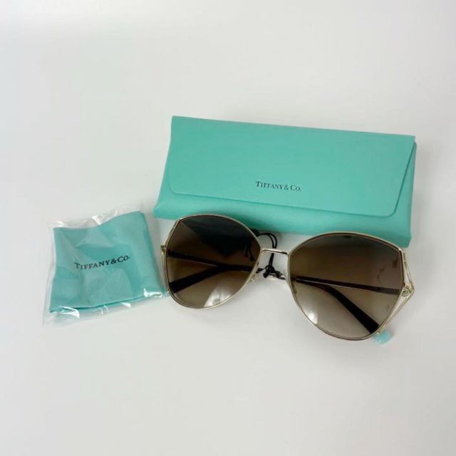新品未使用】ティファニー TIFFANY ロゴ 水色 サングラス-