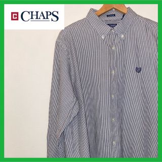 チャップス(CHAPS)の《CHAPS》長袖Tシャツ  XLサイズ  ストライプ柄(シャツ)