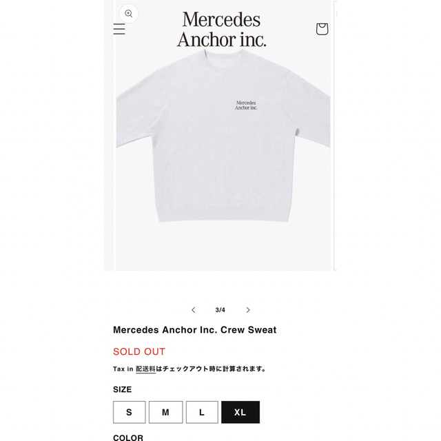 Mercedes Anchor Inc. Crew Sweat の通販 by ラクマ太郎｜ラクマ