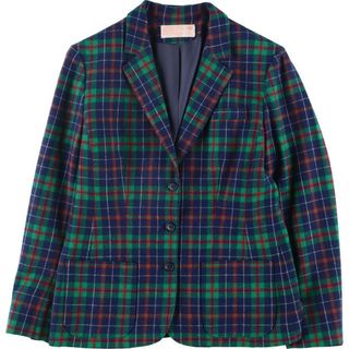 ペンドルトン(PENDLETON)の古着 70年代 ペンドルトン PENDLETON チェック柄 ウール テーラードジャケット USA製 レディースM ヴィンテージ /eaa307210(テーラードジャケット)