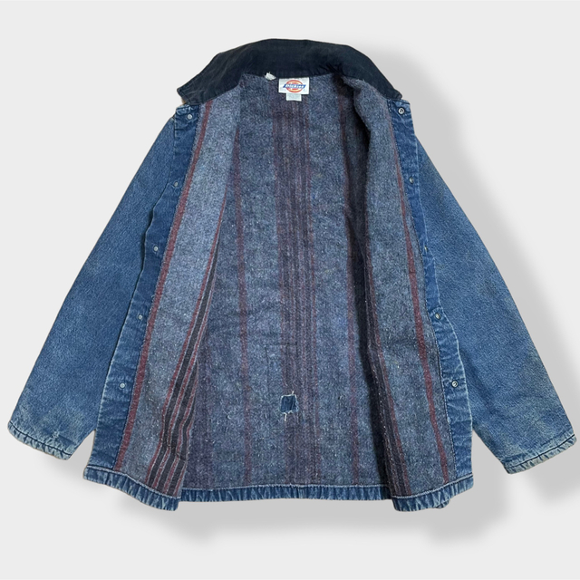 Dickies(ディッキーズ)の【Dickies】70s 80s USA製 白タグ カバーオール デニム リペア メンズのジャケット/アウター(カバーオール)の商品写真