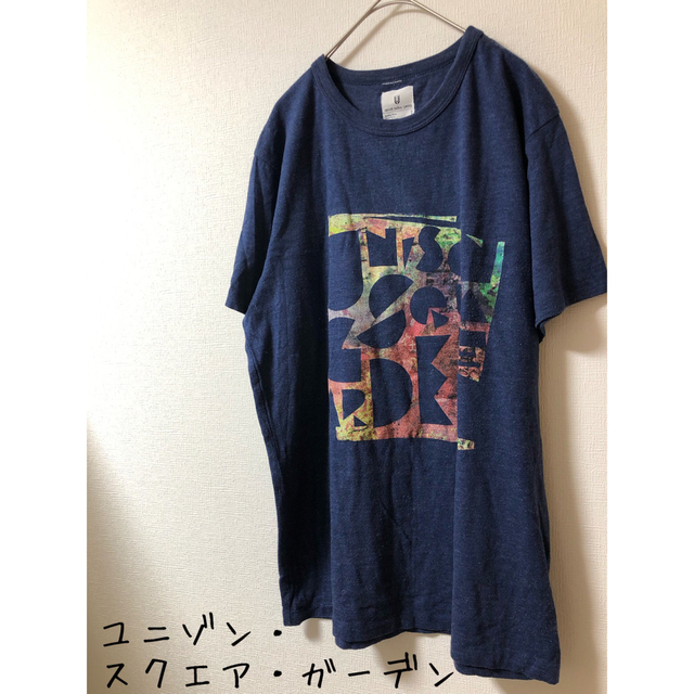 UNISON SQUARE GARDEN(ユニゾンスクエアガーデン)のユニゾン・スクエア・ガーデン 太陽の文字Tシャツ ヘザーネイビー エンタメ/ホビーのエンタメ その他(その他)の商品写真