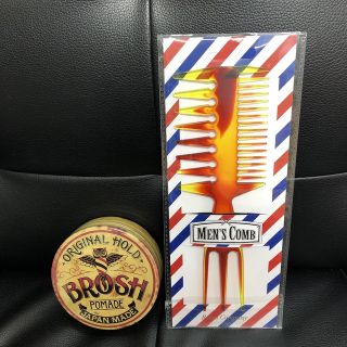 BROSH POMADE ブロッシュ ポマード 115g×コーム　　　　　　(ヘアワックス/ヘアクリーム)