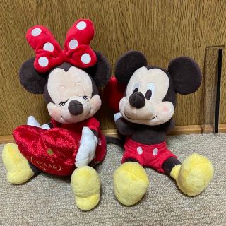 ディズニー(Disney)のミッキー・ミニー  ぬいぐるみ  バレンタイン(キャラクターグッズ)