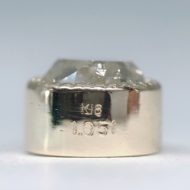 フラワープリント 1.051ct 1粒 ダイヤモンド ペンダントトップ K18