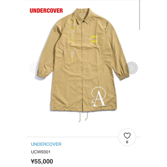 史上最も激安 UNDERCOVER - 【新品】UNDERCOVER アンダーカバー コーチ