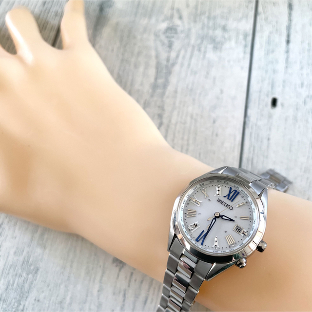 【美品】SEIKO ルキア 腕時計 1B35-0AA0 電波ソーラー チタン